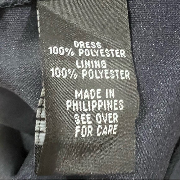 IN Studio navy pink and aqua pleated dress size small - Picture 7 of 7